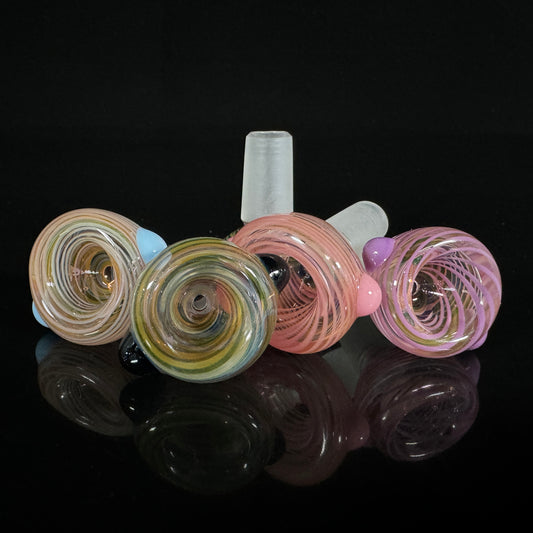 14mm Twisty Fumed (Color Changing) Bowls