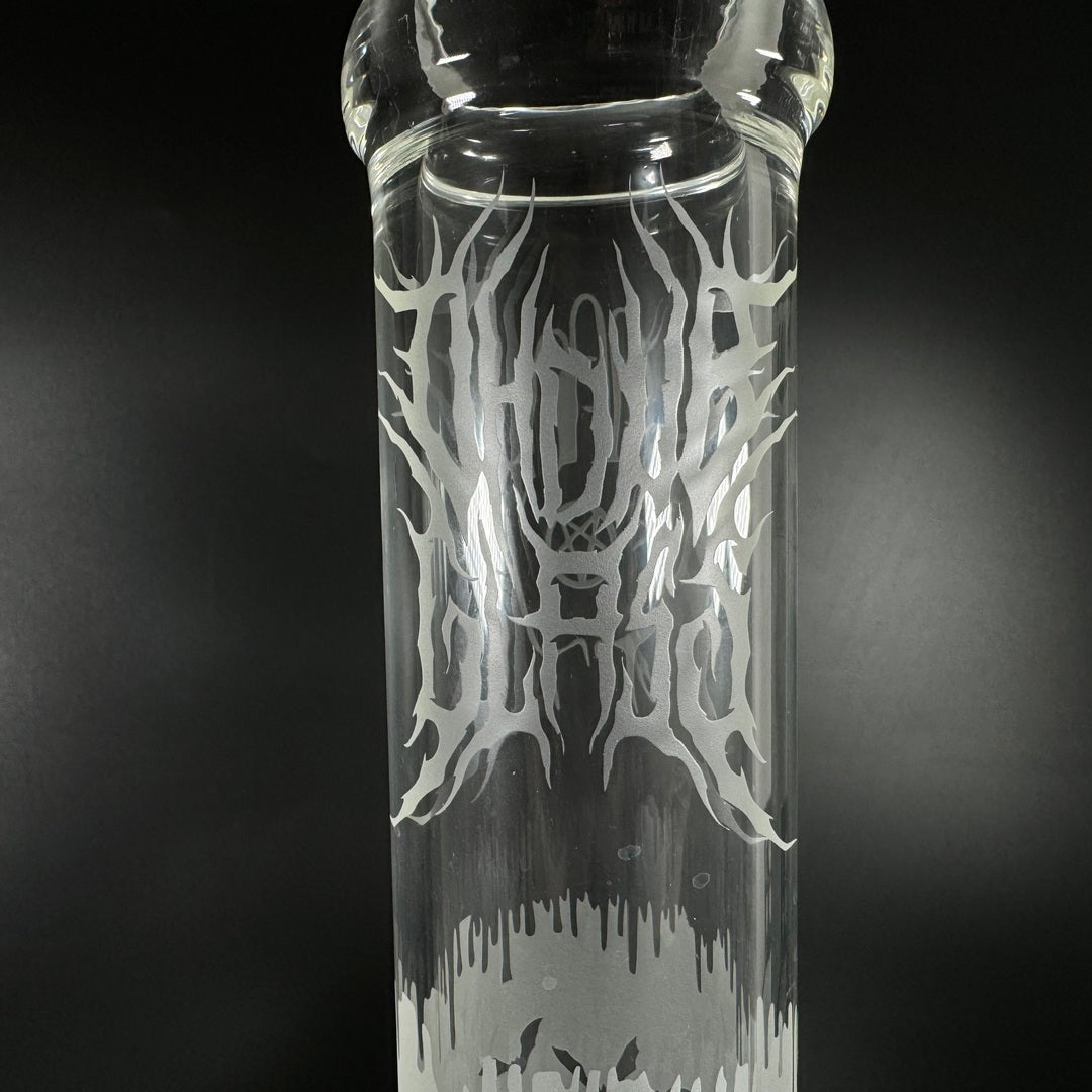 OhDub Glass - Sandblasted 18" Beaker LOGO