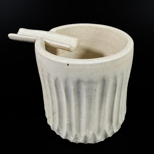White Faceted Ashtray