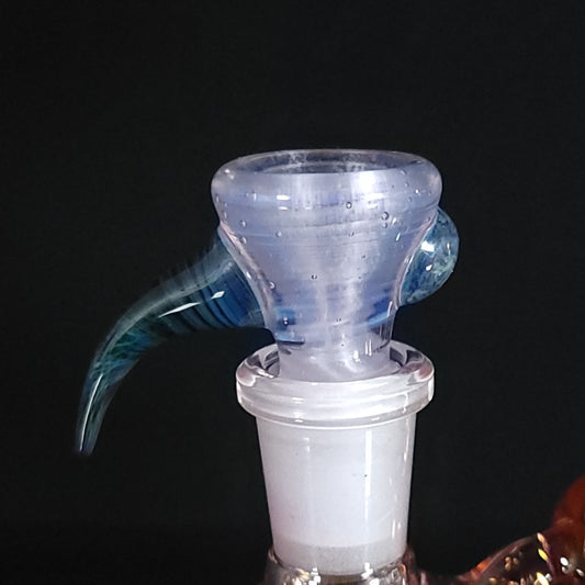 14mm Fully Worked Slide Single Hole Martini (Pink/Blue) - The Olde Lantern