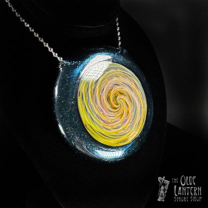 Spiral and Stardust Disc Pendant
