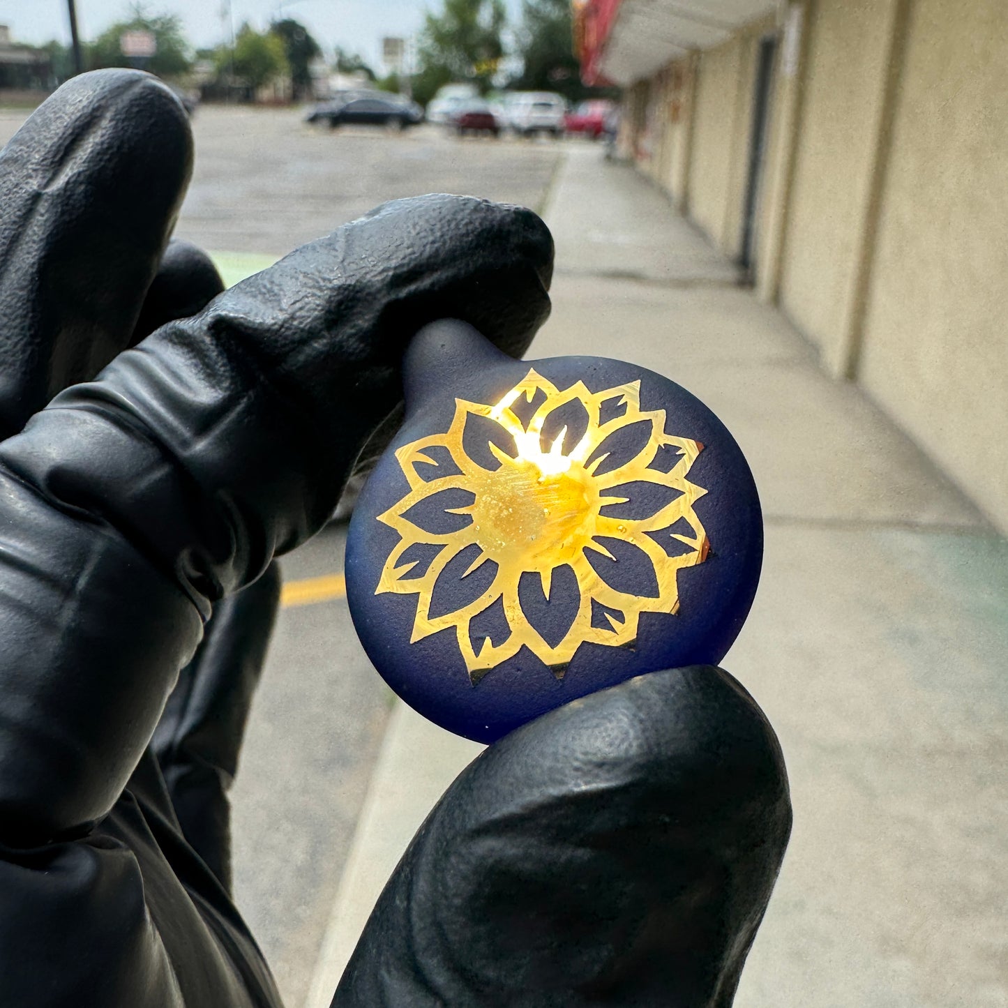 Sandblast Carved Pendants - Flower