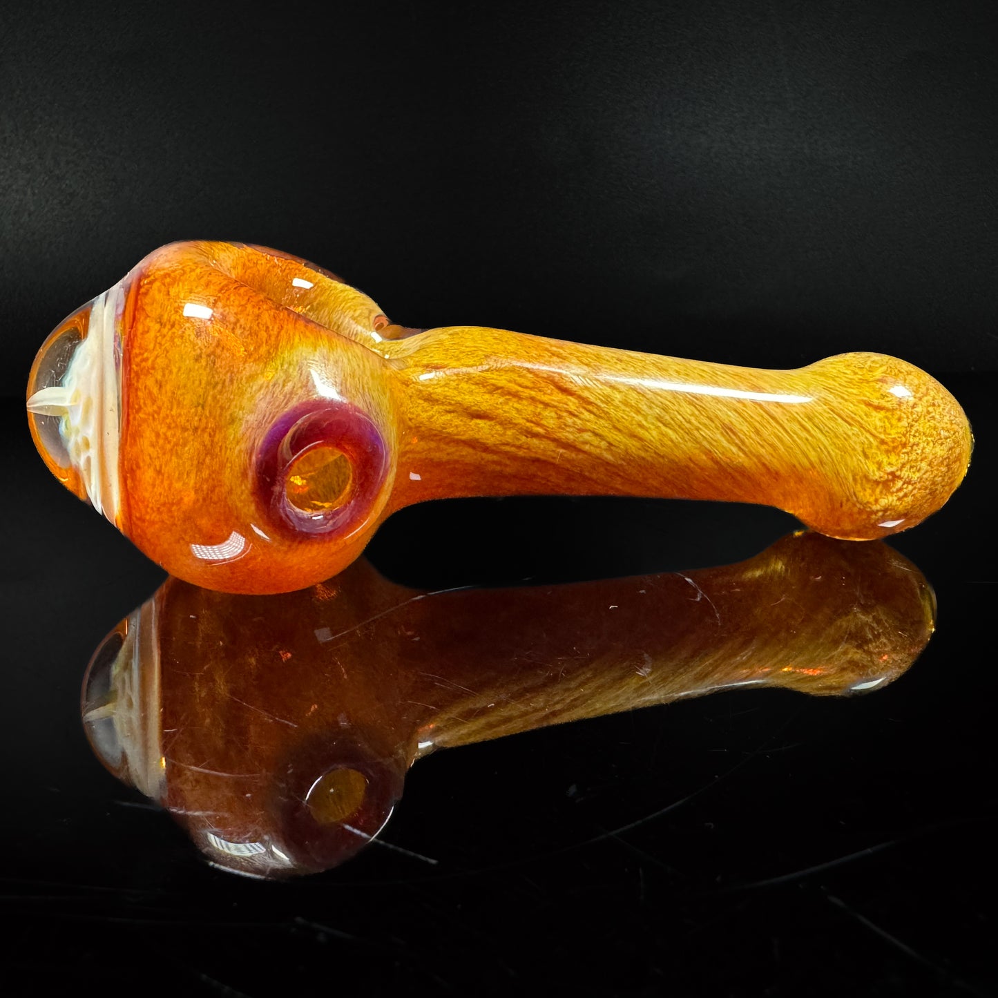 Frit & Amber Purple Spoon w/ Honeycomb Cap