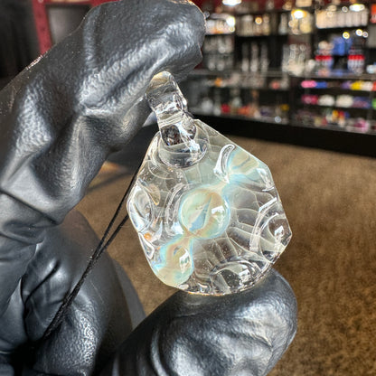 Faceted Fume Pendant - Optically Distorted