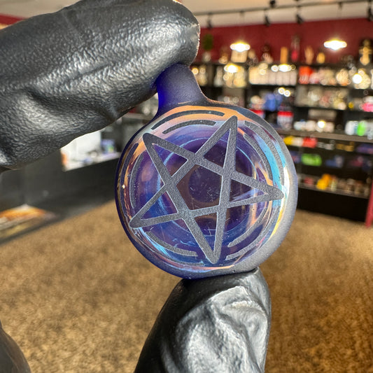 Sandblast Carved Pendants - Pentagram