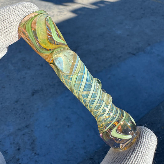 Fume Linework Chillum w/ GreenX over White Accents