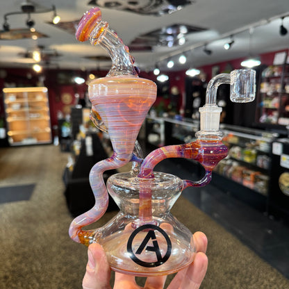 8.5" 14mm Amber Purple Recycler  (Antidote 1/1)