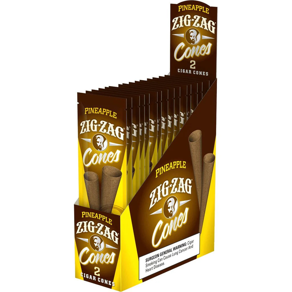 Zig-Zag Tobacco Leaf Cones - Pineapple