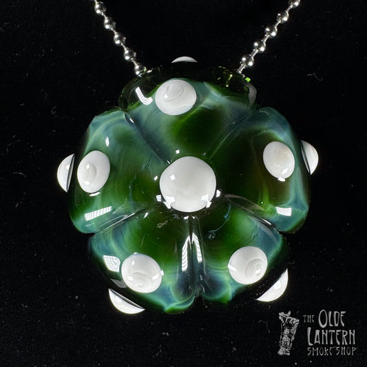 Experimental Green Sacred Cacti Pendant