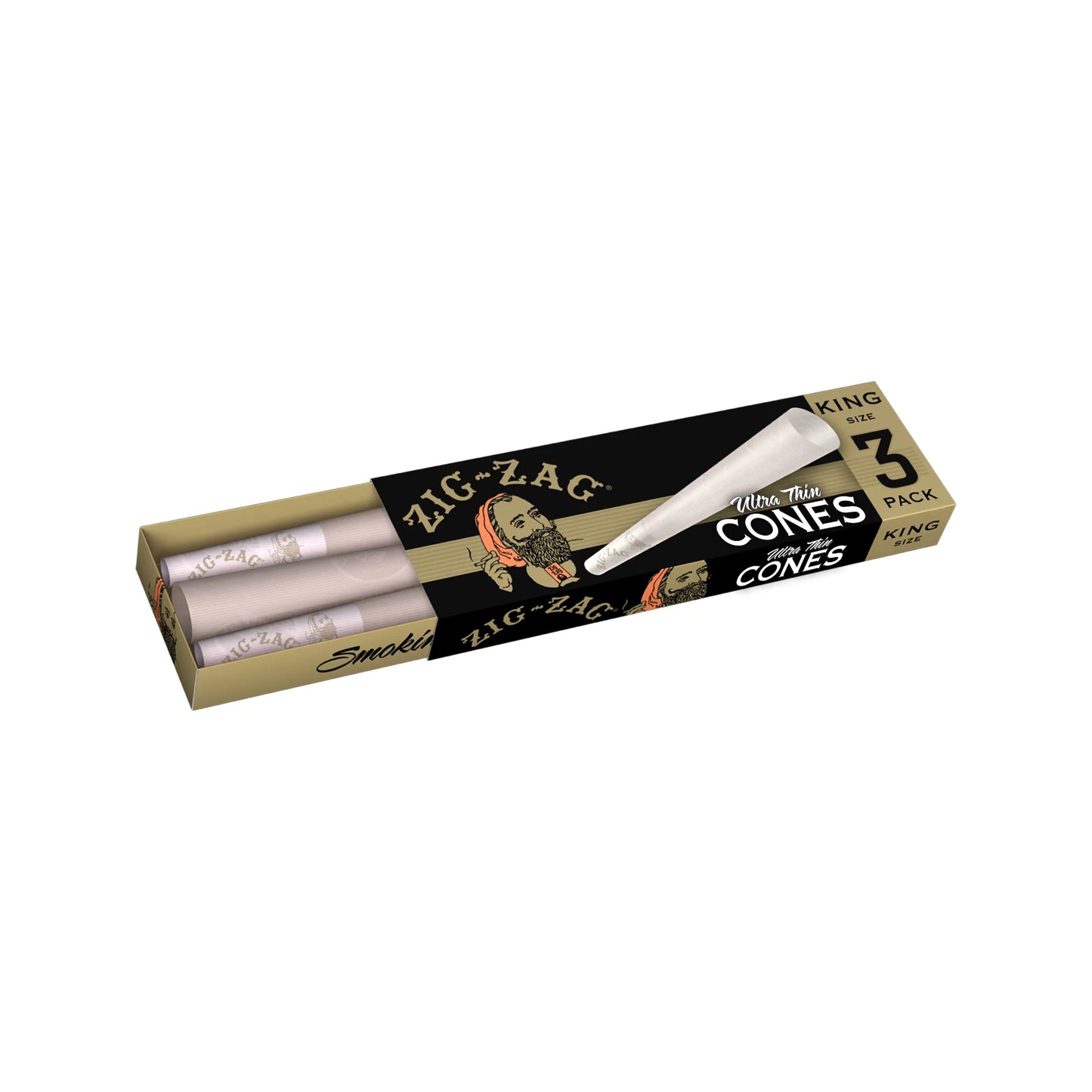 Cones (3 Pack) - Ultra Thin King  - ZigZag