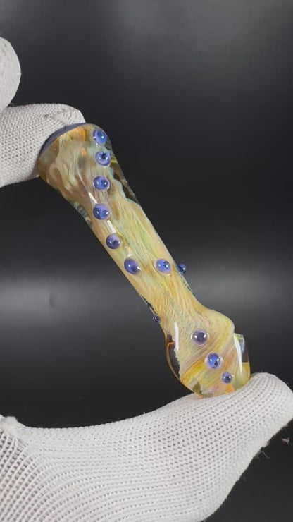 Frit Chillum w/ Blue Accents