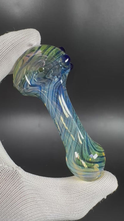 Cobalt & Fume Linework Spoon